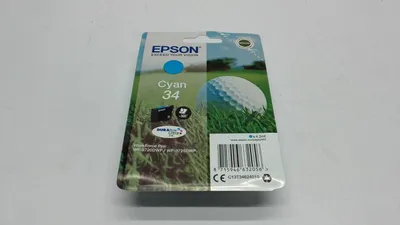 Produktbild von Epson Golf ball 34 Golfball DURABrite Ultra Single Cyan Tinte, Standardertrag, Cyan, 4,2 ml, 1 Stück(e), 300 Seiten