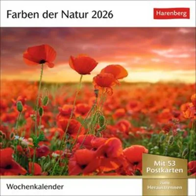 Immagine prodotto di Calendario con cartoline dei colori della natura 2026 - Calendario settimanale con 53 cartoline
