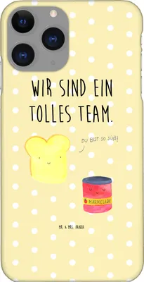 Produktbild von Mr. & Mrs. Panda Iphone 11 Pro Handyhülle Toast Marmelade - Gelb Pastell - Geschenk, Premium Kunststoff, Süß, Brot, Handy Case, Lustige Sprüche, Toastbrot, Dreamteam