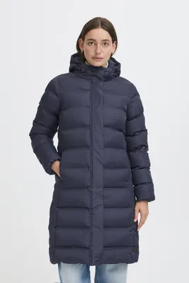 Produktbild von OXMO OXMarinetta Herren Steppmantel Winterjacke Jacke mit Kapuze regulierbarem Elastikband Eingrifftaschen Rippbündchen Regular fit