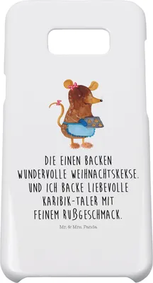 Produktbild von Mr. & Mrs. Panda Samsung Galaxy S8 plus Handyhülle  Maus Kekse - Weiß - Geschenk, Handy, Weihnachten, Weihnachtsbäckerei, Weihnachtskekse, Cover, Hülle, Winter, Case
