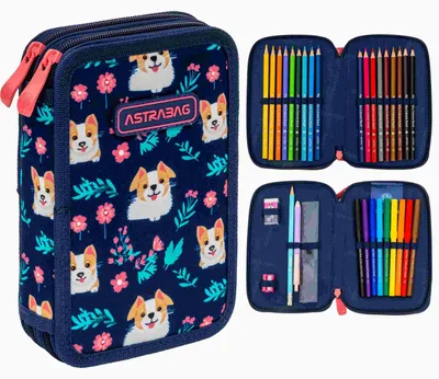 Productafbeelding van Dubbel compartimenten etui Astrabag Pup