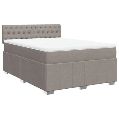 Produktbild von Boxspringbett mit Matratze Taupe 140x200 cm Stoff