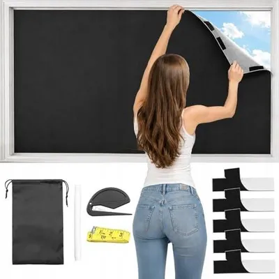 Zdjęcie produktu dla Roleta zaciemniająca bez wiercenia tkanina oxford 300X145CM izolacja
