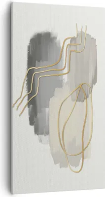 Produktbild von Bild auf Leinwand - Leinwandbild - Einteilig - Abstraktion Stück Gold - 55x100cm - Wand Bild - Wanddeko - Wandbilder - Leinwanddruck - Bilder - Wanddekoration - Leinwand bilder - PA55x100-4149