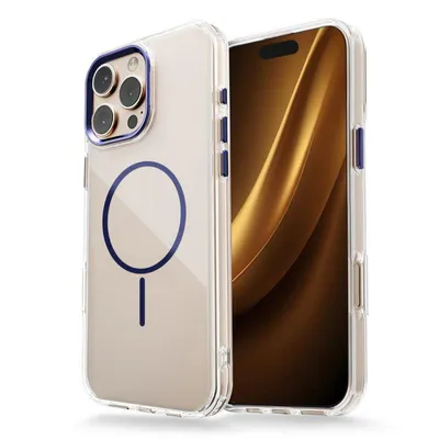 Obrázok produktu pre Puzdro Clear Thin Mag pre Apple iPhone 13 6,1'' – modré