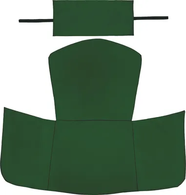 Produktbild von Hängesessel Kissenbezug, Polsterbezug, Überzug für Polyrattan / Rattan Kissen Hängeschaukel, Hängekorb, Schaukel Korb, Rückenkissenbezug in der farbe Grün [114]