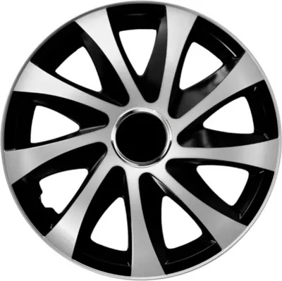 Produktbild von NRM | Radkappen Radzierblenden Drift Silber / Schwarz 14" 4tlg, Radabdeckung, Zierblenden, Zierkappen, Radblenden, Felgen