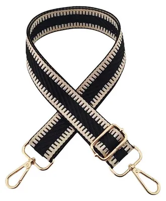 Produktbild von Verstellbarer Schultergurt für Taschen - 72-130 cm Länge und 3,8 cm Breite - Ersatz-Tragegurt mit Karabiner - Schwarz