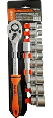 Produktbild von Umschaltknarren-Set, 13-teilig, 1/4", 4 -14 mm CRV-Stahl