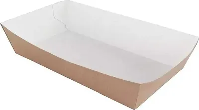 Produktbild von Tiefes Kraftpapier-Tablett 15 x 8,5 x 3,5 cm 100 Stück.