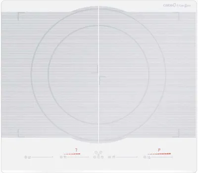 Image de cata Giga 600 White "Ultra fast" Table de cuisson à induction pleine surface avecSlider Touch Control largeur 59cm