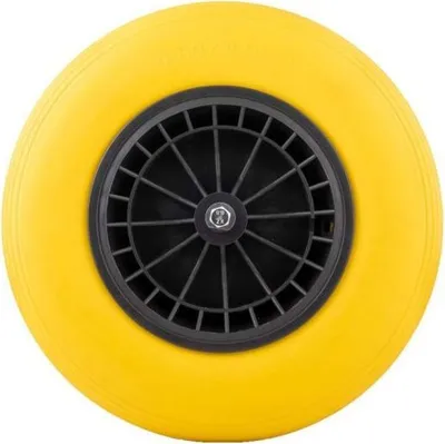 Zdjęcie produktu dla Koło do taczki 4.00-8poliuretan plastikowe żółte