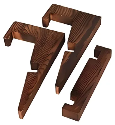 Image de Support à assiette en bois, support pour cadre photo en bois de 8,8 pouces, chevalet de table décoratif pour la maison ou le bureau, style rustique