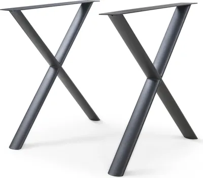 Produktbild von Tischgestell 'Klixjö' 2er-Set Stahl X Form 72 x 70 x 10 cm Schwarz