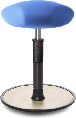 Produktbild von Sitz- Stehhocker Free Regular Triangel Gestrick Hellblau schwarz /cremeweiß.