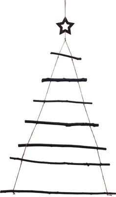 Obrázok produktu pre Závesný drevený stromček na ozdobu - 7 vetiev - 120x80 cm