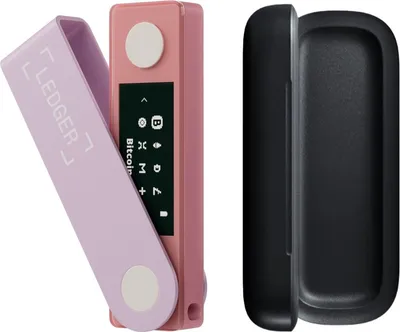 Produktbild von Ledger Nano X Pastellrosa + Case - Hardware Wallet Bundle - Bluetooth - Originele Ledger Tasche