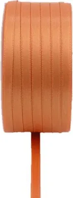 Produktbild von Satin Schmuckband Vipke, orange, 50m, 3mm - Doppel-Satinband