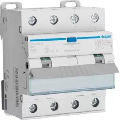 Produktbild von Hager Fehlerstrom-Leitungsschutzschalter 4P 10kA B-20A 300mA Typ A, 230 - 400 V