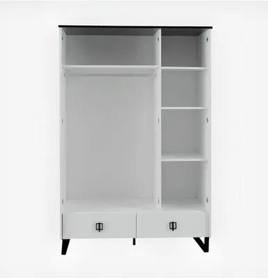 Produktbild von Jugendzimmer Set Bett Nachttisch Bücherregal Schreibtisch Schrank Design Modern