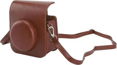 Obrázek produktu pro Pouzdro pro fotoaparát Instax Mini 12, pouzdro zPolyuretankůže, ochranný kryt s nastavitelným ramenním popruhem - praktické kožené pouzdro.