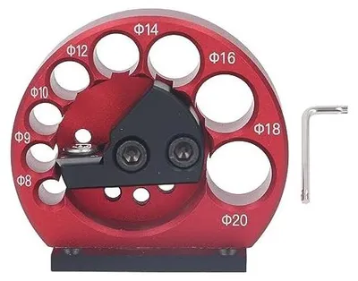 Produktbild von Pluggenbohrer, verstellbar - 8 Bohrungen, 8-20 mm - Aluminiumgehäuse - Hartmetallschneide - für Holzbearbeitung - hohe Effizienz - Dübellochfräser