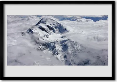 Produktbild von Bild 70x50 MDF-Rahmen Wandkunst Nebel Berglandschaft