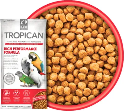 Image de Hagen Hari Tropican Parrot High Performance Granules - Aliment de transition ou quotidien pour les régimes à besoins nutritionnels accrus (jeunes oiseaux, oiseaux en période de mue) - 820g