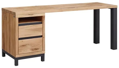 Produktbild von MASSIVMOEBEL24.DE Schreibtisch Wildeiche 150x55x76 natur geölt VILLANDERS #140