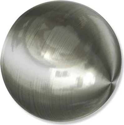 Produktbild von Interdeco Endstücke Kugel für Gardinenstangen 20 mm Ø, Edelstahl-Optik, Modell Luino (Packung 2 Stück)