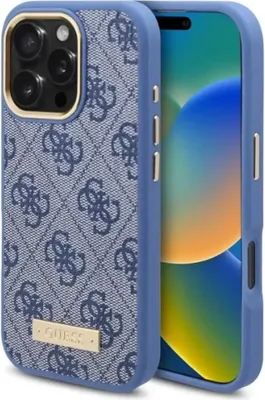 Immagine prodotto di Guess Guhmp16Lu4Gprb Iphone 16 Pro6.3 Niebieski/Blu Custodia rigida 4G Logo Piatto Magsafe