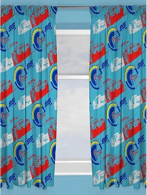 Produktbild von Cars 3 - Falten-Vorhänge AG2325 (137x 167cm) (Blau/Rot)
