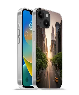 Produktbild von MuchoWow® Handyhülle Schutzhülle Hülle für Apple iPhone 14 - Softcase New Yorker Straße am Morgen Silikon Softcase Handy Hülle - Mobiltelefonhülle
