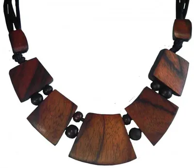 Produktbild von Halskette aus Sonor-Wood, Holz-Schmuck Modeschmuck, Natur-Schmuck