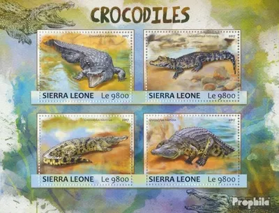 Produktbild von Briefmarken Sierra Leone 2017 Mi 8265-8268 Kleinbogen (kompl. Ausg.) postfrisch Krokodile