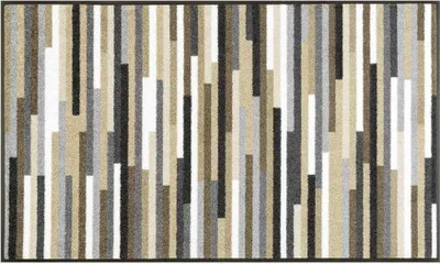 Produktbild von wash+dry Mikado Stripes Nature, Dekorative Fußmatte, Drinnen, Rechteckig, Mehrfarbig, Muster, 600 mm
