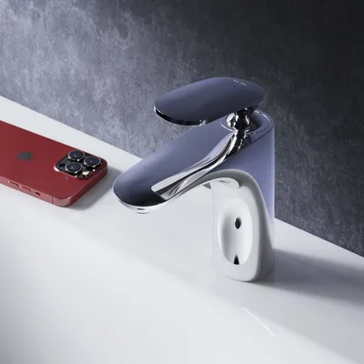 Produktbild von AM.PM Wasserhahn Bad Wasserhahn mit Klick-Ablaufgarnitur Waschtischarmatur Ablaufgarnitur Waschbecken Waschbeckenarmatur Spültisch Armatur, Chrom