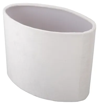 Ovale Lampenkap, E27/E14, Weiß, 12,5x23x18 cm