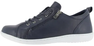 Produktbild von Andrea Conti Damen Sneaker aus Leder mit Reißverschluss und Wechselsohle 0341043, Größe:37 EU, Farbe:Blau