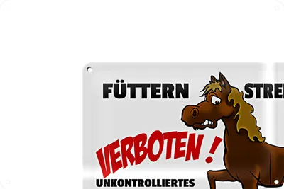 Produktbild von Blechschild Verbotsschild 30x20cm Füttern strengstens verboten