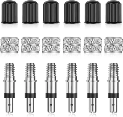Imagen del producto de Válvulas para bicicletas Dunlop - Juego de 6 unidades - Cobre - Kit de repuesto