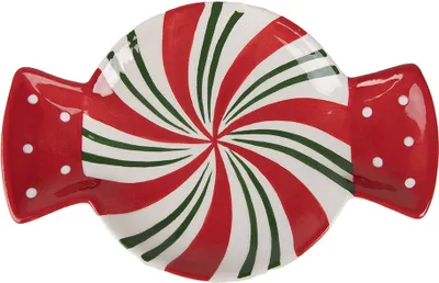 Produktbild von Clayre & Eef Frühstücksteller 22x14x2 cm Rot Weiß Keramik