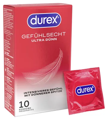 Produktbild von Durex Gefühlsecht Ultra Kondome 3 x 10 Stück