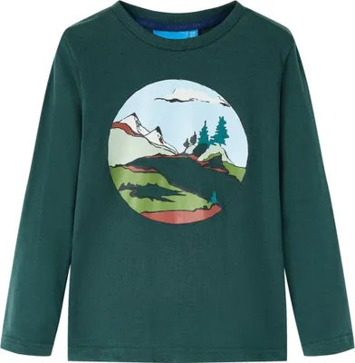 Produktbild von Kinder-Langarmshirt Dunkelgrün 104