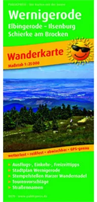 Image de Carte de randonnée Wernigerode - Elbingerode - Ilsenburg - Schierke am Brocken 1 : 25 000