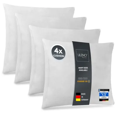 Produktbild von Kissenfüllung – Innenkissen, 45x45 cm – Waschbar bei 40°C – Set mit 4 Stück