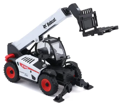 Image de Bburago 18-32087 - Véhicules-jouets - Chargeur télescopique Bobcat T40.180SLP (avec fourche, échelle 1:50)