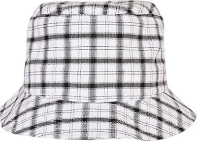 Produktbild von FLEXFIT 5003C | Check Bucket Hat - Farbe: White-Grey Check - Größe: One Size