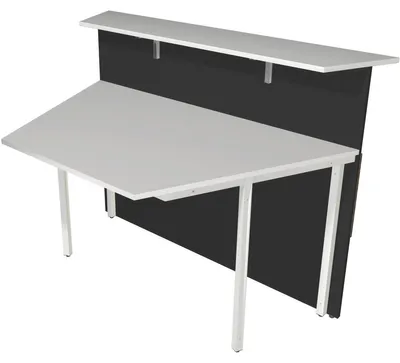 Produktbild von Theke Atlantis 2 2-seitig schräg BxTxH 135x92x108 anthrazit/weiß